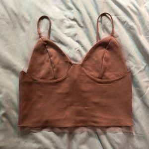 Urban Outfitters Pink Bustier Crop Top